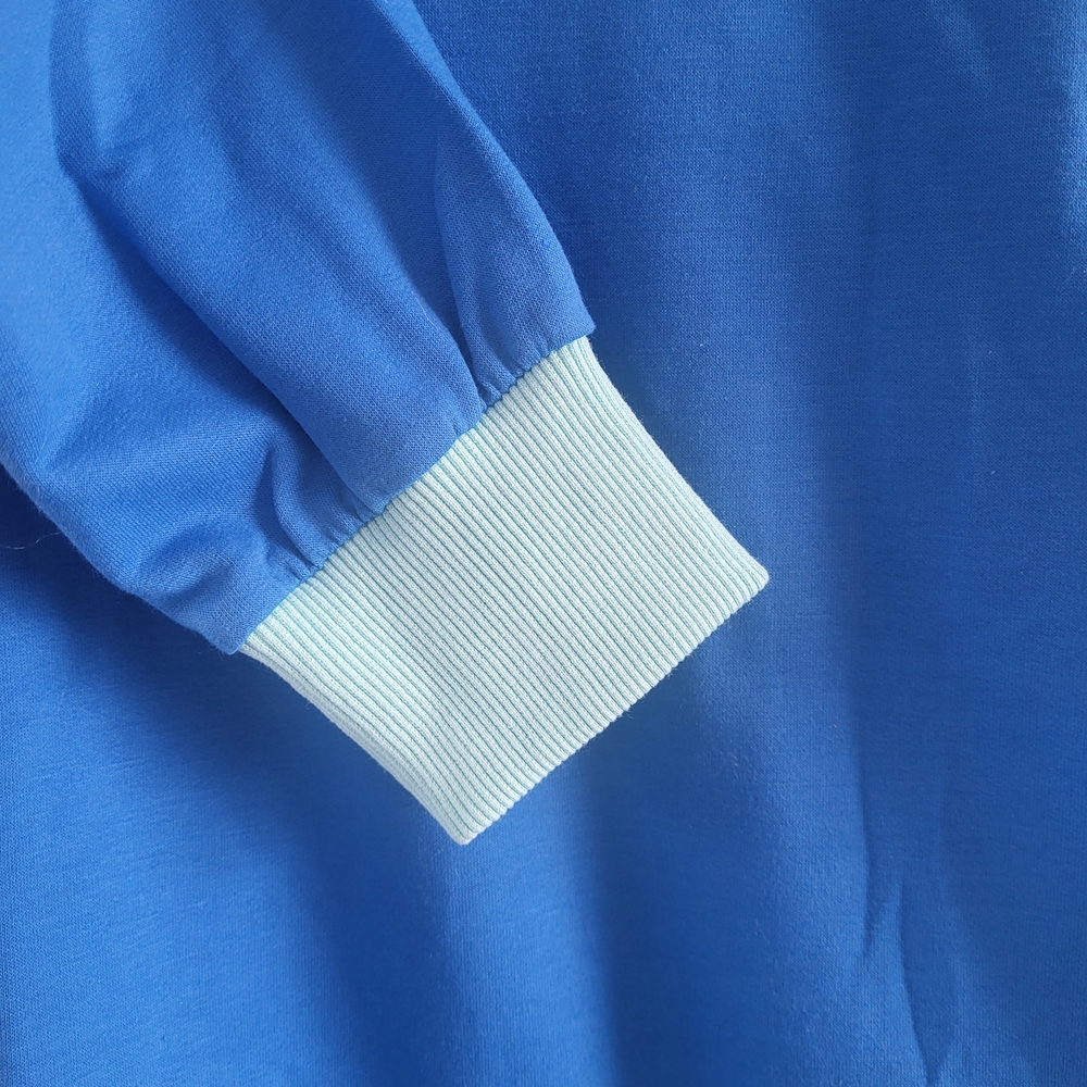 Oversized Blue Colorblock Sweatshirt NWT - Picture 3 of 8